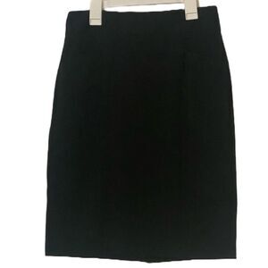 Roz + Ali Black Lined Pencil Skirt with Pockets and Back Zipper